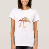 Pi Day-symbool, Apple Pie. Wiskunde Science Humor T-shirt (Voorkant)