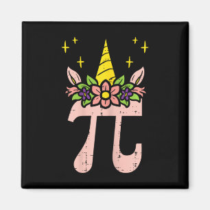 Pi Day Symbool Unicorn Head Cute 314 Wiskunde Pun  Magneet