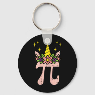 Pi Day Symbool Unicorn Head Cute 314 Wiskunde Pun Sleutelhanger