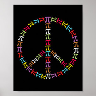 Pi Day Symbool Vredesteken Kinder Wiskunde Leraar Poster