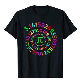 Pi Day t-shirt Spiral Pi Wiskunde ontwerp voor Pi 