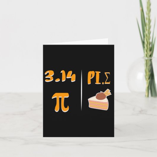 Pi Day Thanksgiving Mirror Afbeelding van 3.14 is Kaart (Voorkant)