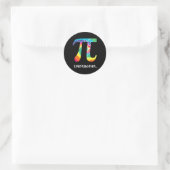 PI Day Tie Dye T Shirt voor Wiskunde Docent Natuur Ronde Sticker (Tas)