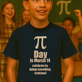 Pi Day viering shirt, donker T-shirt