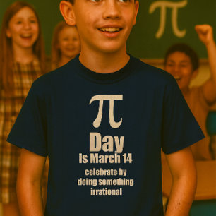 Pi Day viering shirt, donker T-shirt