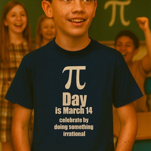 Pi Day viering shirt, donker T-shirt