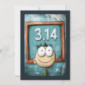 Pi Day Whimsy Big-Eyed Cartoon Character Kaart (Voorkant)