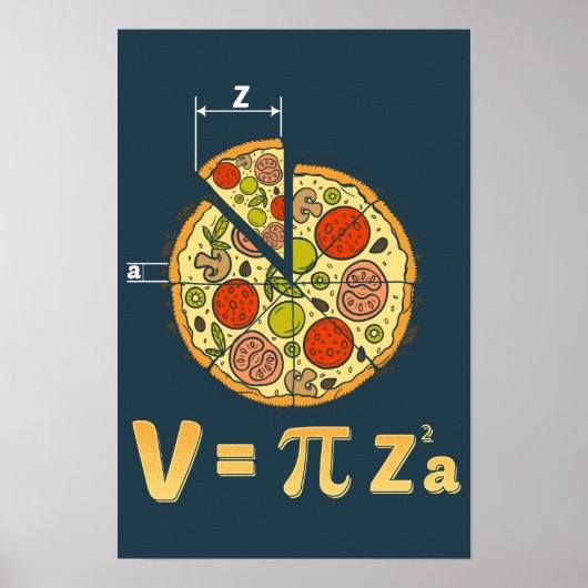 Pi Day Wiskunde Class Teacher Pizza Gag Poster (Voorkant)