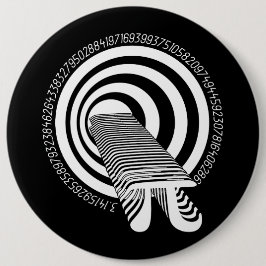 Pi Day Wiskunde Geek Time Warp Ronde Button 6,0 Cm