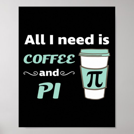 Pi Day Wiskunde Koffie Lover Geometry Calculus Tri Poster (Voorkant)