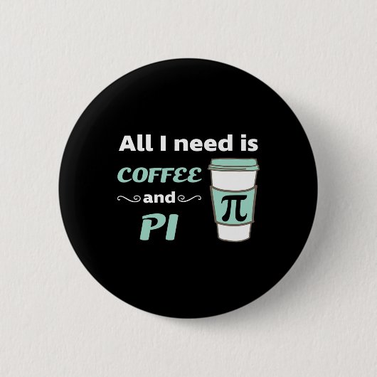 Pi Day Wiskunde Koffie Lover Geometry Calculus Tri Ronde Button 5,7 Cm (Voorkant)