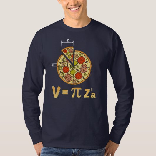 Pi Day Wiskunde leraar Pizza gag T-shirt (Voorkant)
