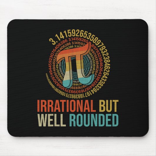 Pi Day Wiskunde Liefhebber Kleding Irrationeel maa Muismat (Voorkant)