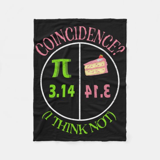 Pi Day Wiskunde Lover 3.14 Pie Toeval Ik denk van Fleece Deken (Voorkant)