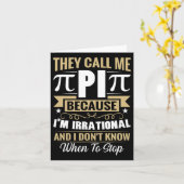 Pi Day Wiskunde Nerd - Noem me Pi Irrationeel Weet Kaart (Gele Bloem)