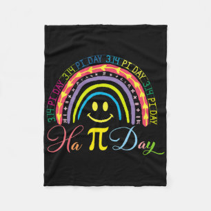 Pi Day Wiskunde nummer regenbooggroene boeg op fee Fleece Deken
