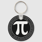 Pi Day Wiskunde Ronde Sleutelhanger (Voorkant)
