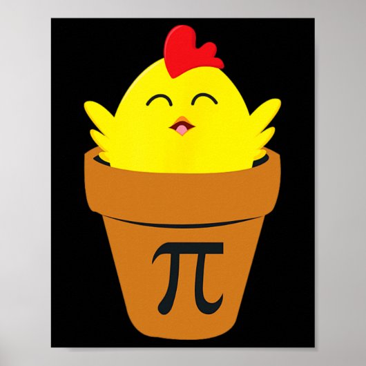 Pi Day Wiskunde T Shirt Funny Chicken Pot Pie T Sh Poster (Voorkant)