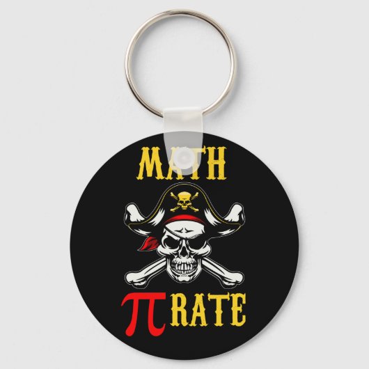 Pi-day Wiskunde Wiskunde Pi-rate piraat Sleutelhanger (Voorkant)