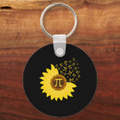 Pi Day Zonnebloem - 3.14 - Wiskunde Docent - Pi Nu Sleutelhanger (Voorkant)