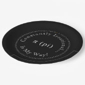 Pi, de irrationele wiskundige constante papieren bordje (Gekanteld)