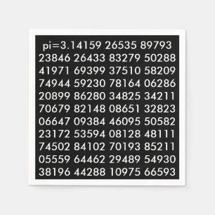 pi Digits Wiskunde Love pi = 3,14159 pi Dag zwart Servet