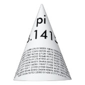 pi Digits Wiskunde Love pi= 3,14159 pi Day Black w Feesthoedjes (Voorkant)
