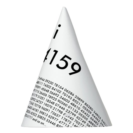 pi Digits Wiskunde Love pi= 3,14159 pi Day Black w Feesthoedjes (Rechts)