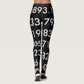 pi Digits Wiskunde Love pi= 3,14159 pi Day Black w Leggings (Achterkant)