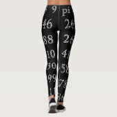 pi Digits Wiskunde Love pi= 3,14159 pi Day Black w Leggings (Achterkant)