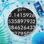 pi Digits Wiskunde Love pi= 3,14159 pi Day Black w Papieren Bordje (Feest)