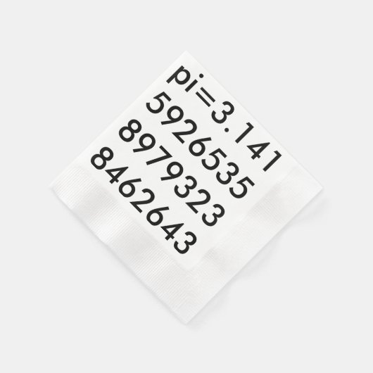 pi Digits Wiskunde Love pi= 3,14159 pi Day Black w Servet (Hoek)
