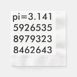 pi Digits Wiskunde Love pi= 3,14159 pi Day Black w Servet