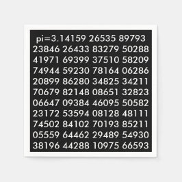 pi Digits Wiskunde Love pi= 3,14159 pi Day Black w Servet