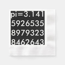 pi Digits Wiskunde Love pi= 3,14159 pi Day Black w Servetten