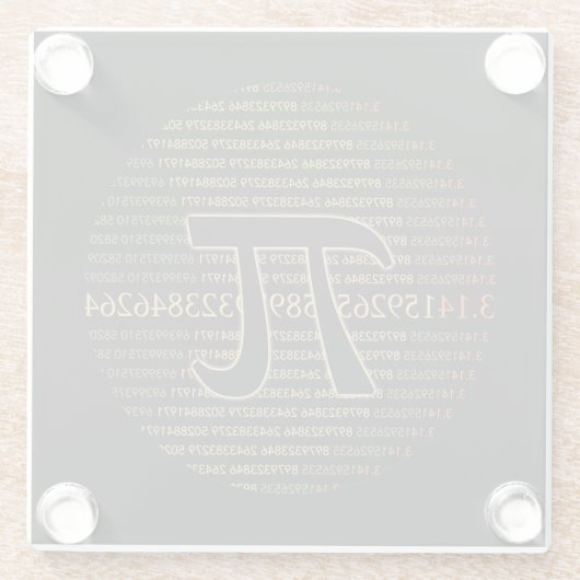 Pi Eclipse Glazen Onderzetter (Achterkant)