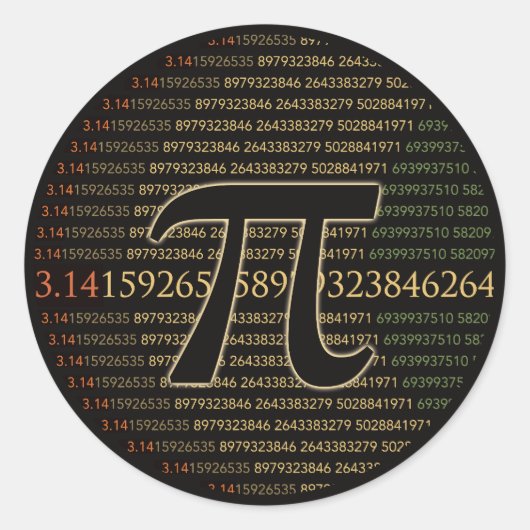 Pi Eclipse Ronde Sticker (Voorkant)