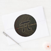Pi Eclipse Ronde Sticker (Envelop)
