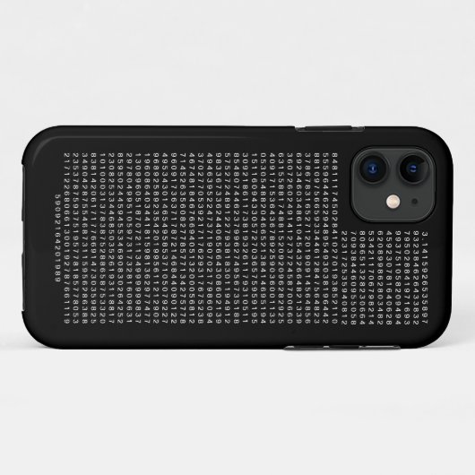 Pi eerste 1000 cijfers Case-Mate iPhone case (Achterkant (horizontaal))