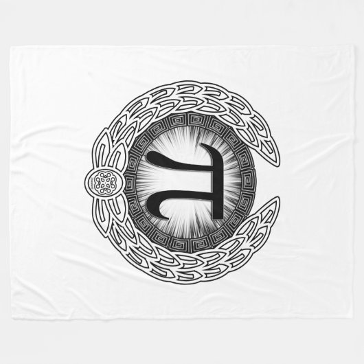 PI Embleem Fleece Deken (Voorkant (Horizontaal))