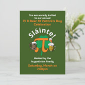 PI EN BIER ST PATRICKS DAG uitnodiging (Staand voorkant)