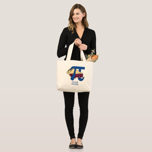 Pi en Pie Dag Grote Tote Bag (Voorkant (model))