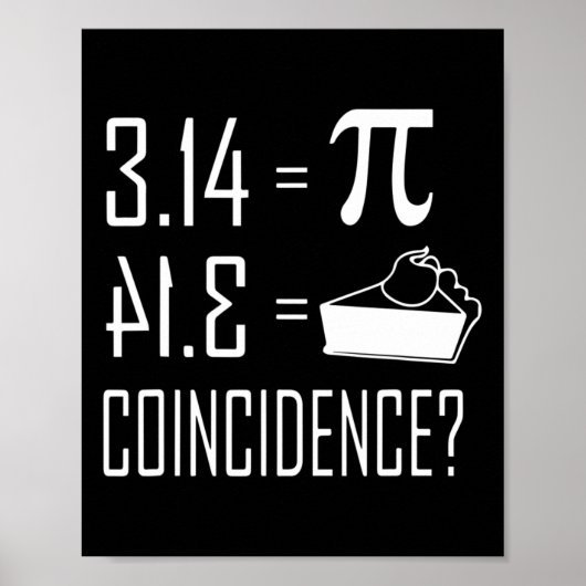 Pi Equals Pie 3.14 Equals Pie Coincidentie Poster (Voorkant)