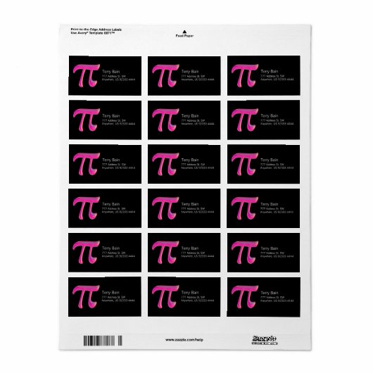 PI Expo Roze Etiket (Full Sheet)
