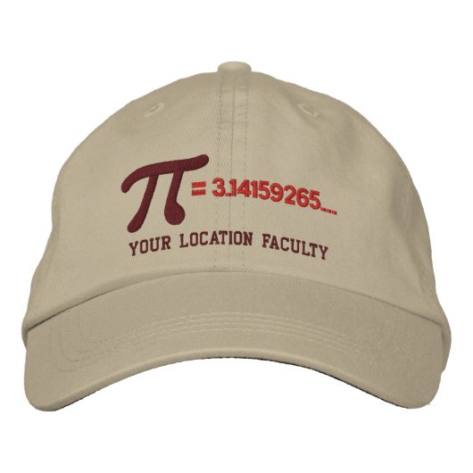 Pi-formule Geborduurde Pet (Voorkant)