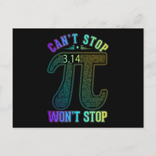 Pi Funny Wiskunde 3.14 Briefkaart (Voorkant)