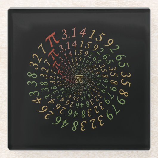 Pi Galaxy Glazen Onderzetter (Voorkant)