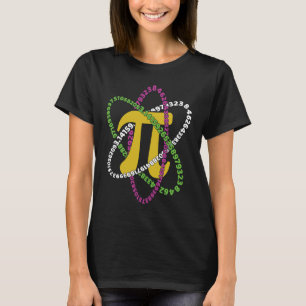 Pi Galaxy Orbit Wiskunde Holiday Mathematics Pi Da T-shirt