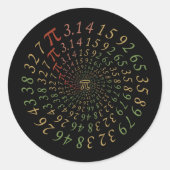 Pi Galaxy Ronde Sticker (Voorkant)