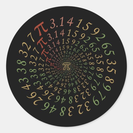 Pi Galaxy Ronde Sticker (Voorkant)